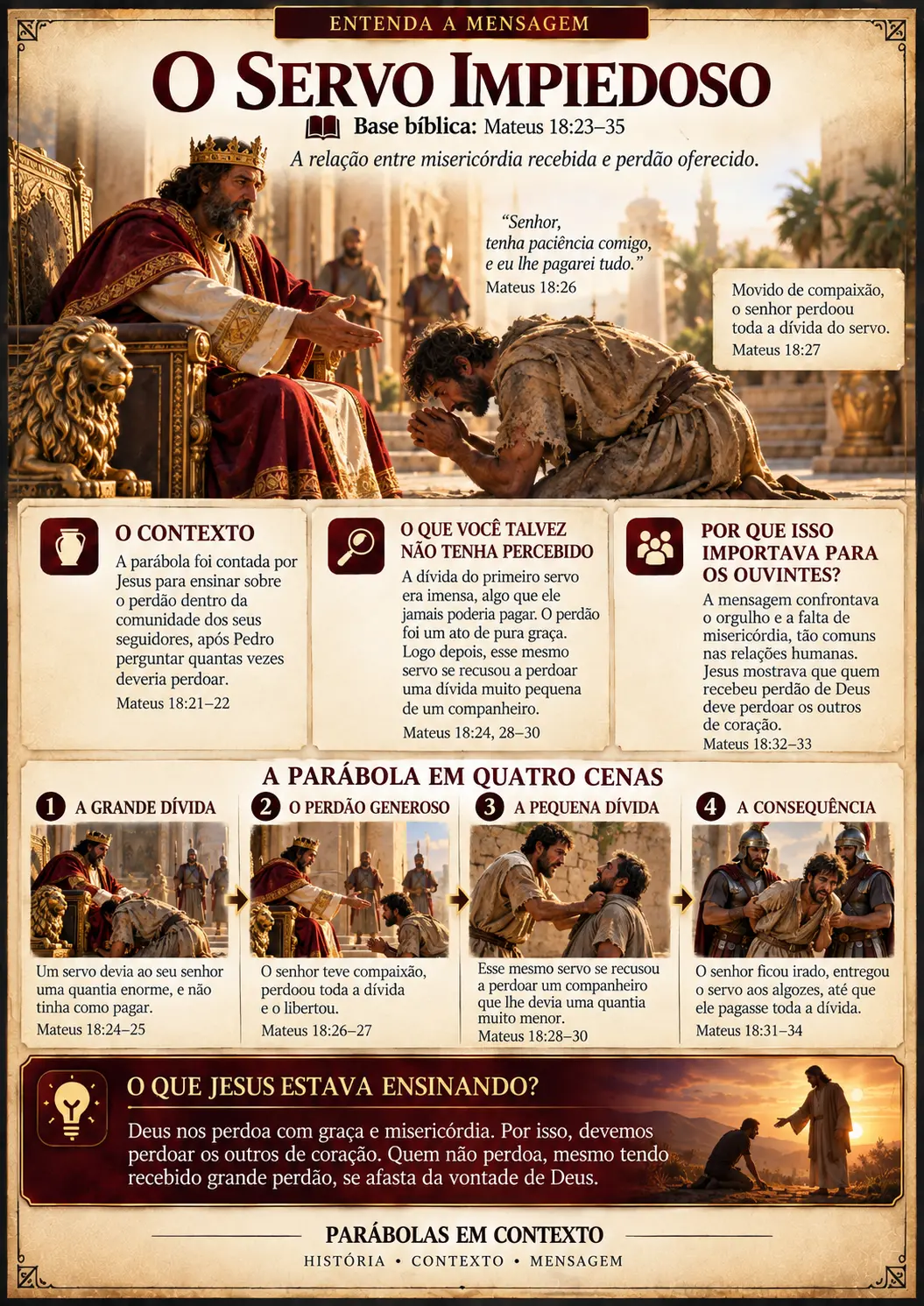 Ficha Entenda a Mensagem — O Servo Impiedoso