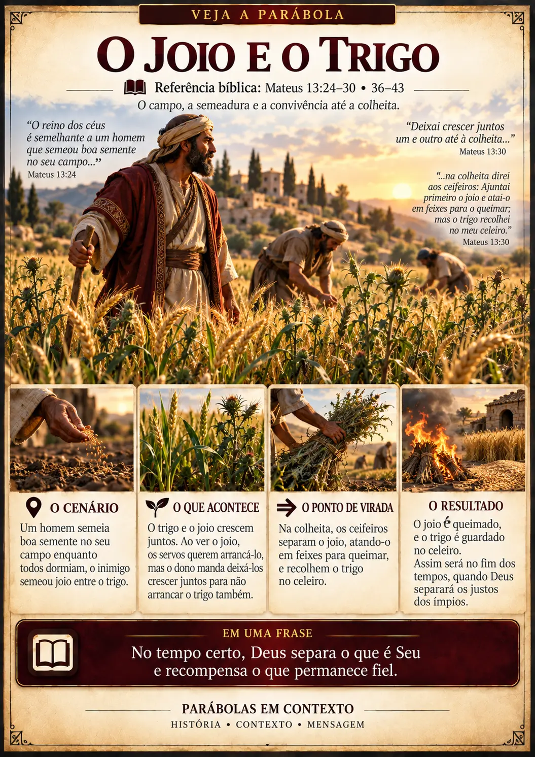 Ficha Veja a Parábola — O Joio e o Trigo