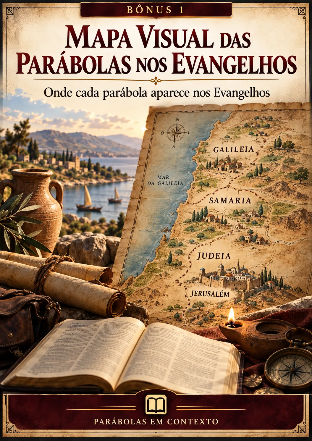 Capa do bônus Mapa Visual das Parábolas nos Evangelhos