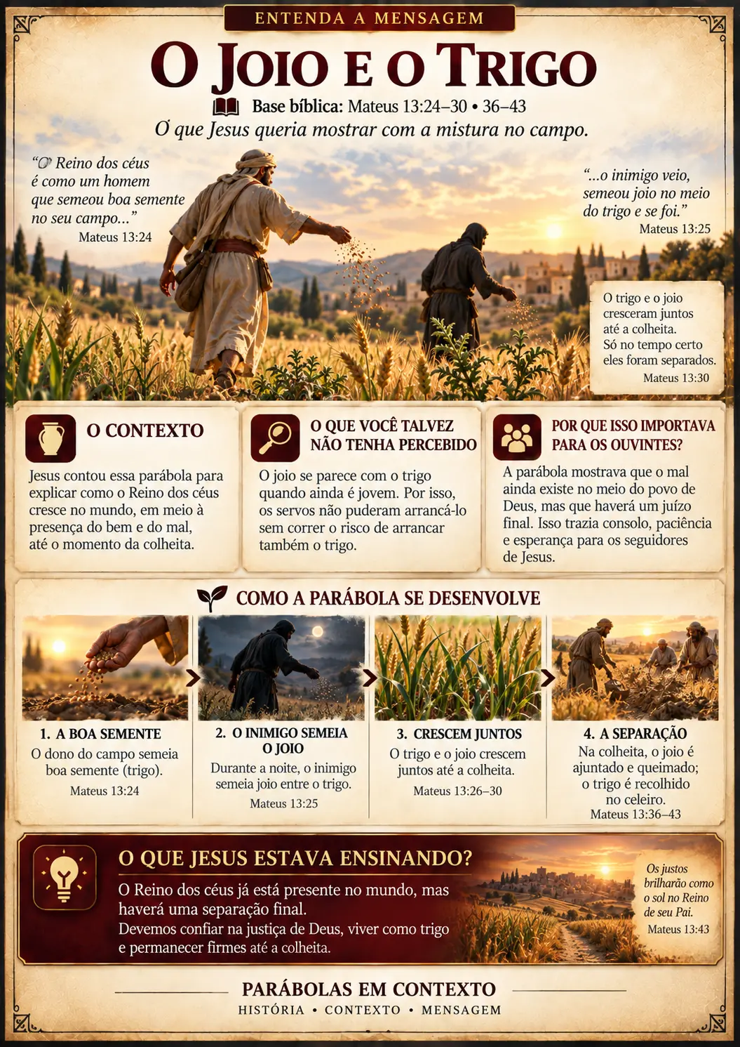 Ficha Entenda a Mensagem — O Joio e o Trigo