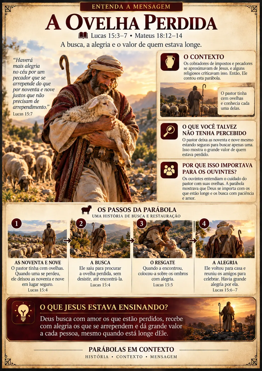 Ficha Entenda a Mensagem — A Ovelha Perdida